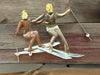 Art Deco Skiers Metal Wall Art