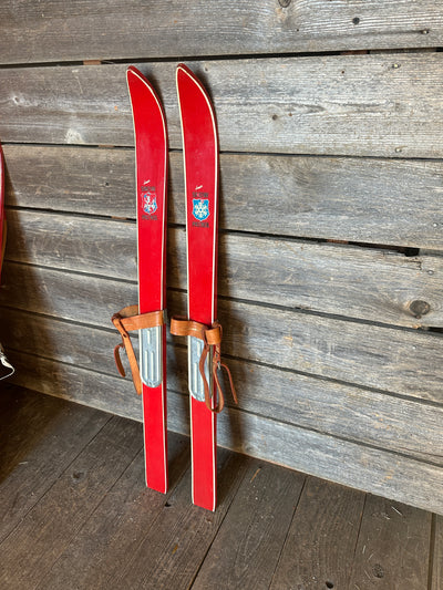 Junior Snow Patrol Skis- Red (1960s)