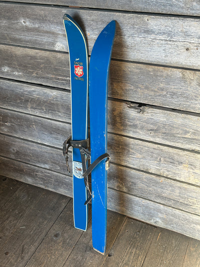 Snow Patrol Skis- Blue (1960s)