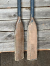 Vintage Row Boat Oars - dark grey