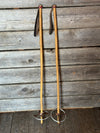 Bamboo Ski Poles with metal baskets