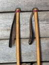 Bamboo Ski Poles with metal baskets