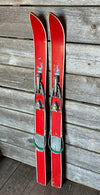 Vintage Red Snow Patrol Skis