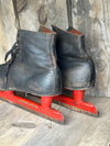 Vintage Red Flame Mens Ice Hockey Skates