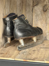 Vintage Black Leather Hockey Skates